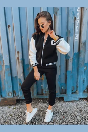 D-Street Stylová dámská černá tepláková souprava Celia