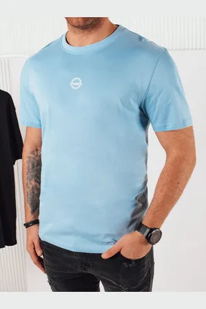 D-Street Trendy blankytně modré tričko s potiskem