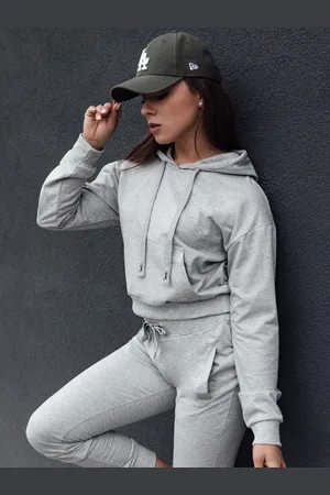 D-Street Trendy dámská světle šedá mikina Trendhood