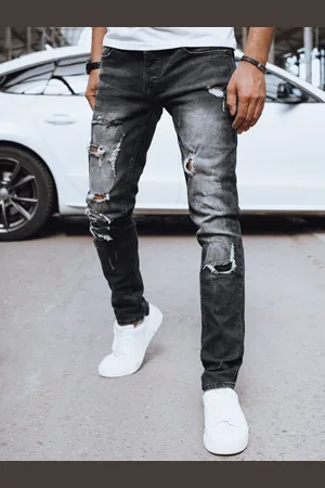 D-Street Originální černé džíny s oděrkami