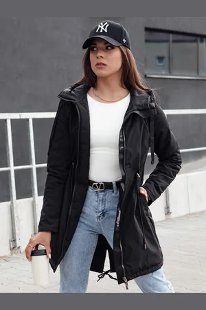 D-Street Zajímavá černá dámská parka Urbanjoy