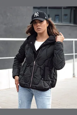 D-Street Stylová dámská černá zimní bunda Windglam