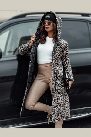 D-Street Dámská oboustranná černá bunda se vzorem Velvetti