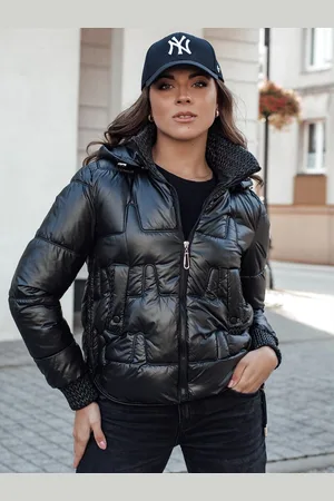 D-Street Dámská zajímavá černá zimní bunda Fashwarm