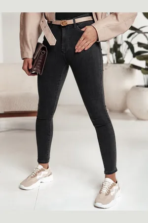 D-Street Trendy dámské černé džíny Slimlegs