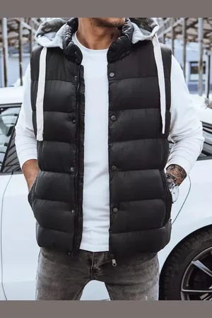 D-Street Trendy vesta s kapucí v černé barvě