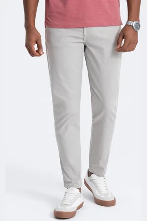 Ombre Clothing Jedinečné šedé pánské kalhoty V2 PACP-0151