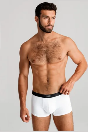 Ombre Clothing Stylové bílé boxerky U286