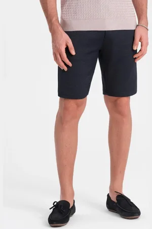 Ombre Clothing Granátové chinos kraťasy V1 SRCS-0128