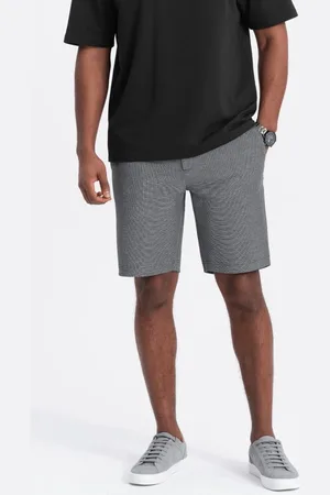 Ombre Clothing Černé chinos kraťasy V2 SRCS-0127