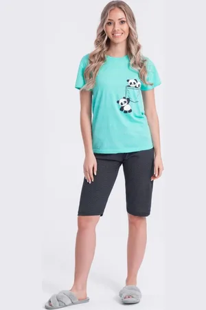 INNY Mátové dámské pyžamo panda ULR268