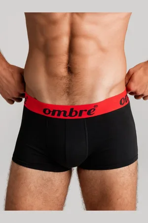 Ombre Clothing Stylové černo-červené boxerky U283