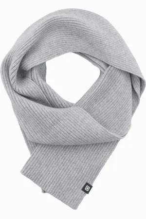 Ombre Clothing Trendy pletená šedá pánská šála V2 ACSF-0119