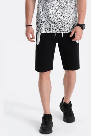 Ombre Clothing Stylové černé kraťasy W239