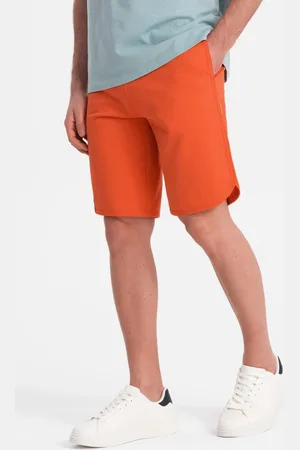Ombre Clothing Oranžové teplákové kraťasy V5 SRSK-0105