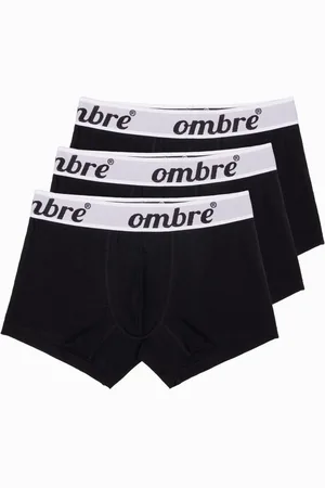 Ombre Clothing Černé pánské bavlněné boxerky U159 (3 ks)