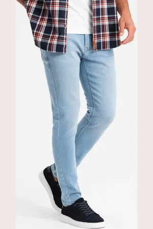 Ombre Clothing Jedinečné světle modré pánské džíny V3 PADP-0214