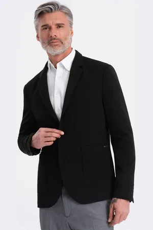 Ombre Clothing Originální černé sako V5 BLZB-0127