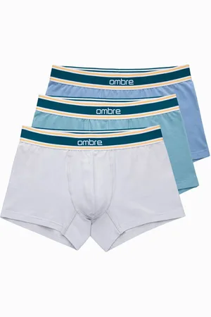 Ombre Clothing Modré stylové boxerky unbo-0110 (3ks)