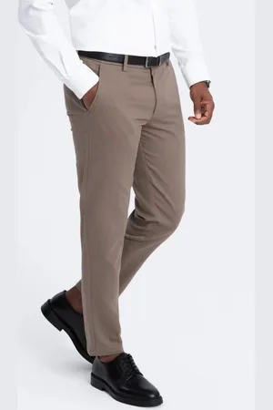 Ombre Clothing Chinos popelavé kalhoty klasického střihu s jemnou texturou V1 PACP-0190