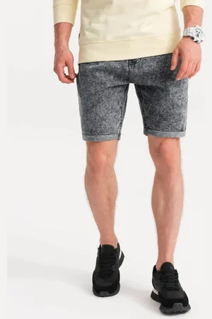 Ombre Clothing Stylové šedé riflové kraťasy V3 SRDS-0117