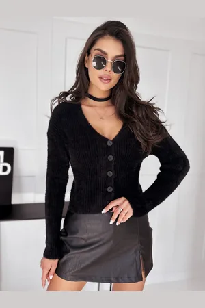 D-Street Dámský trendy černý svetr Lily
