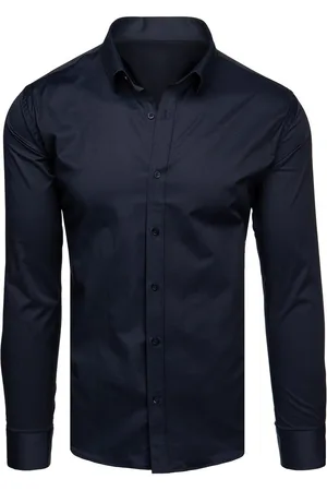 D-Street Elegantní granátová pánská košile