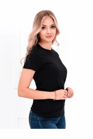INNY Dámské obyčejné černé tričko SLR001