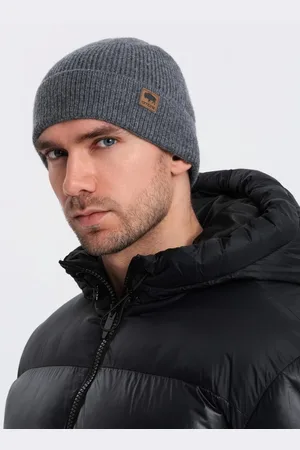 Ombre Clothing Jedinečná grafitová pánská čepice V2 ACWH-0123