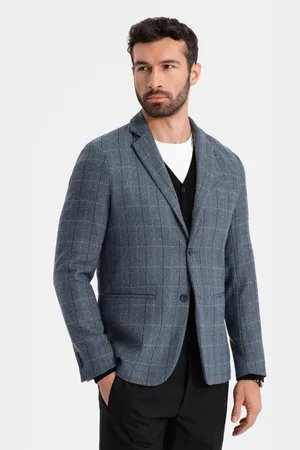 Ombre Clothing Trendy sako v grafitovém provedení V1 BLZB-0119