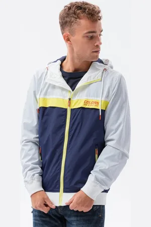 Ombre Clothing Sportovní bunda v bílo-granátové barvě C438