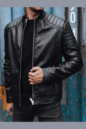 D-Street Kožená černá pánská bunda