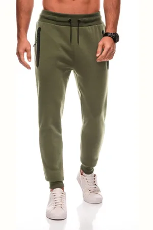 INNY Basic olivové pánské tepláky V2 PABS-0104