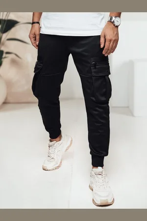 D-Street Trendy černé kapsáčové jogger kalhoty