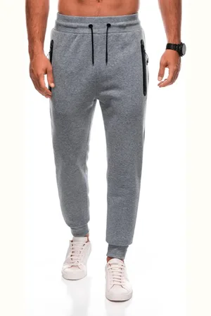 INNY Basic šedé melírované pánské tepláky V3 PABS-0104