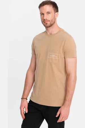 Ombre Clothing Pískové tričko ve stylu streetstyle V6 TSCT-0108