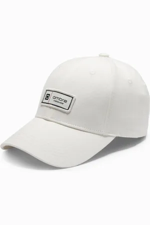 Ombre Clothing Krémová kšiltovka s nášivkou V4 ACCS-0103
