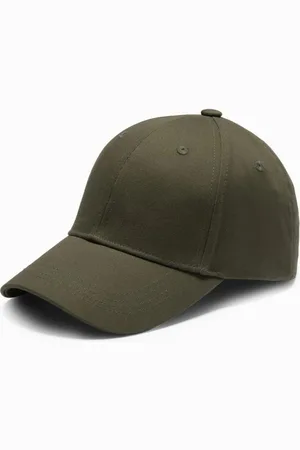 Ombre Clothing Jednobarevná khaki kšiltovka V5 ACCS-0105