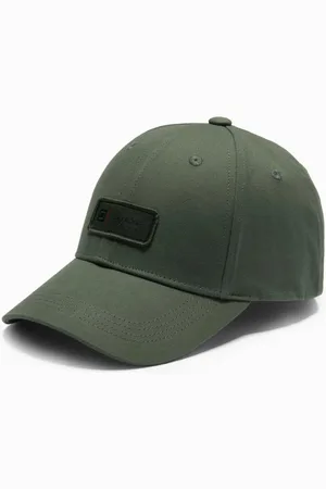 Ombre Clothing Khaki kšiltovka s nášivkou V3 ACCS-0103