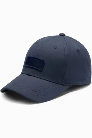 Ombre Clothing Tmavě modrá kšiltovka s nášivkou V2 ACCS-0103