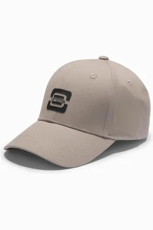 Ombre Clothing Pánská popelavá kšiltovka s logem V4 ACCS-0100