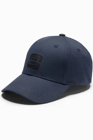 Ombre Clothing Pánská tmavě modrá kšiltovka s logem V1 ACCS-0100