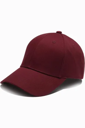 Ombre Clothing Jednobarevná bordó kšiltovka V3 ACCS-0105