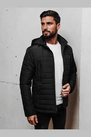 D-Street Přechodná trendy černá bunda s kapucí