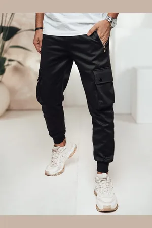 D-Street Poutavé černé kapsáčové jogger kalhoty