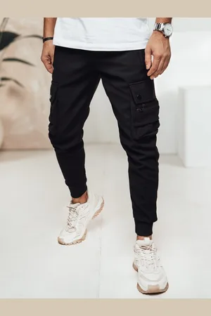 D-Street Pánské černé kapsáčové jogger kalhoty
