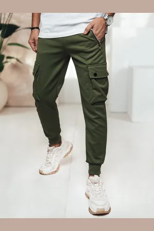 D-Street Poutavé zelené kapsáčové jogger kalhoty