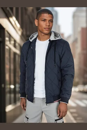 D-Street Moderní prošívaná modrá bomber bunda