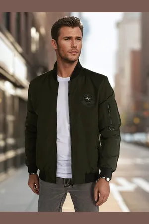 D-Street Moderní zelená bomber bunda
