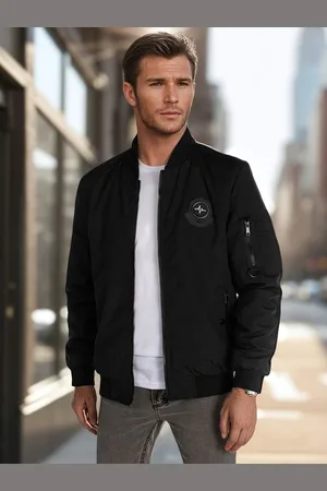 D-Street Moderní černá bomber bunda